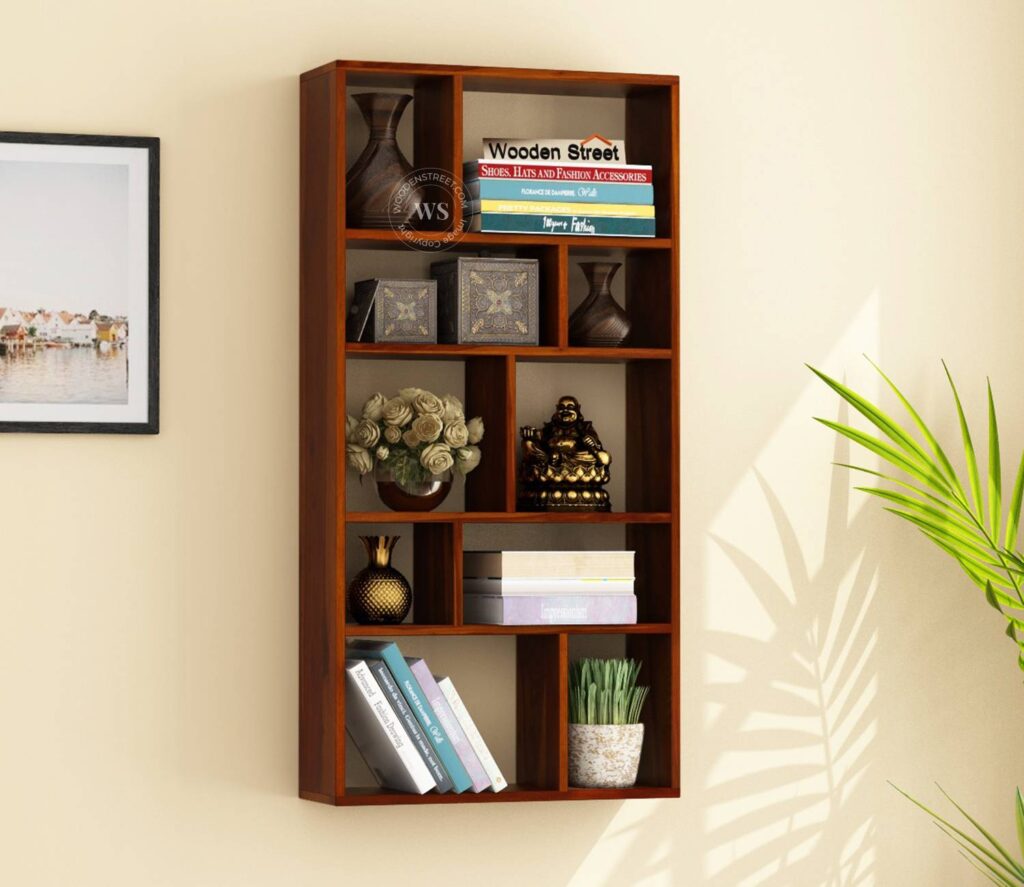 wall shelves wooden street