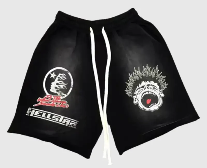 Hellstar-Studios-Records-Shorts-Black-1