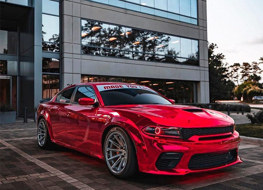 red vinyl wrap