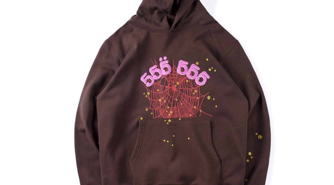 Brown Sp5der 555 Hoodie – Brown