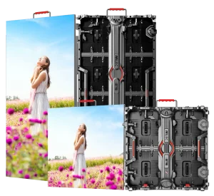 High-resolution LED screen installation for a corporate event