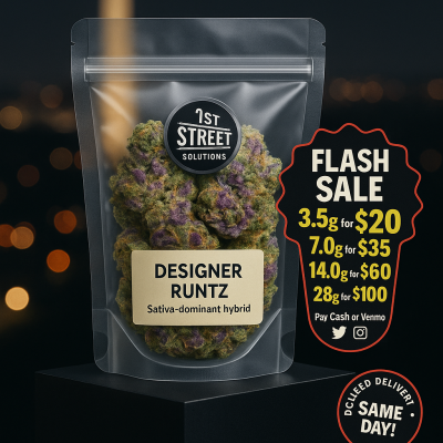 Designer Runtz strain cannabis flower — DC weed delivery
