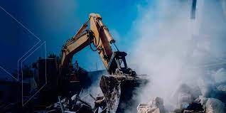 Dust on construction site