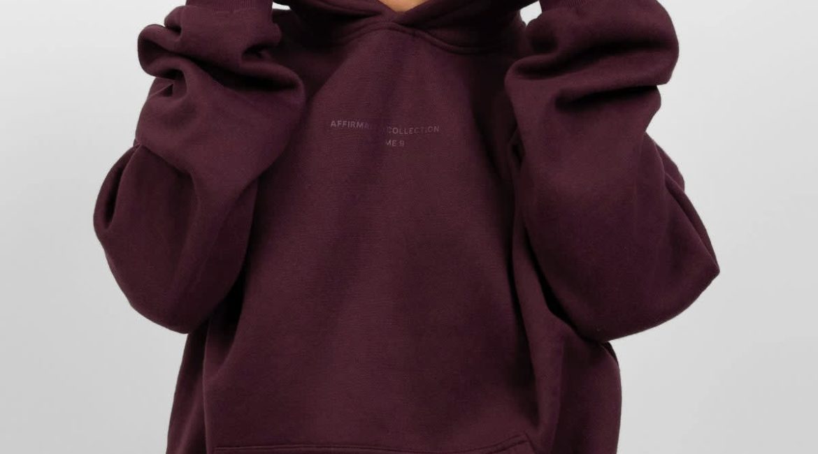 Affirmation Maroon Comfrt Hoodie