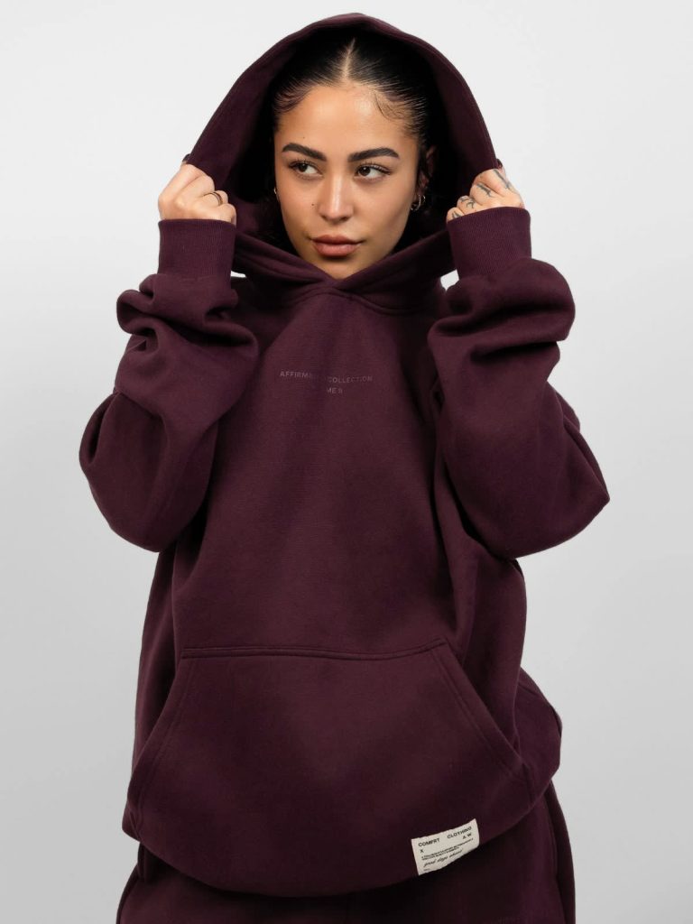 Affirmation Maroon Comfrt Hoodie