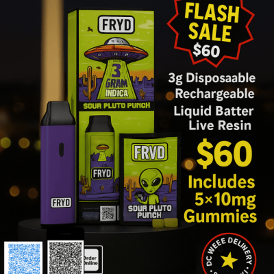 Sour Pluto Punch 3g indica disposable vape – DC weed delivery
