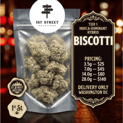 Biscotti Indica Flower with pricing