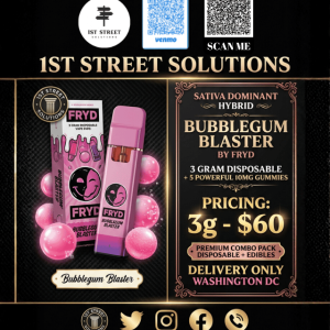 Bubblegum blaster vape promo flyer