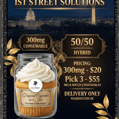 1st Street Tropical Cupcake illustration