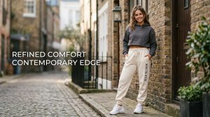 A women wearing white fox on the uk street