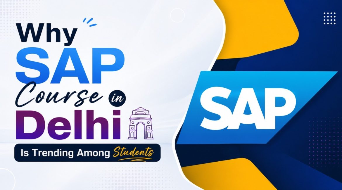 Students learning SAP course in Delhi with focus on GST and data processing concepts