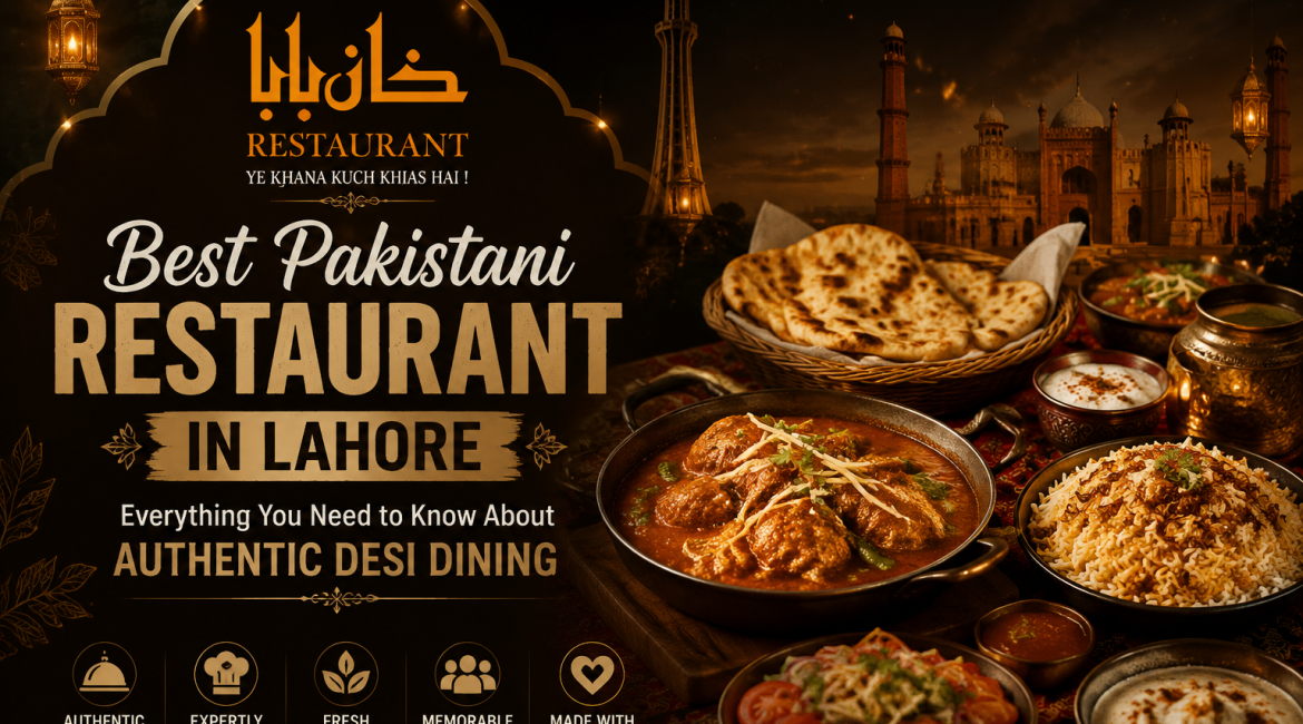 Best Pakistani Restaurant in Lahore featuring authentic desi dining with traditional Pakistani food, including biryani, curries, naan, and rich cultural ambiance.