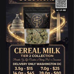 Cereal Milk strain Tier 2 Collection available for DC weed delivery