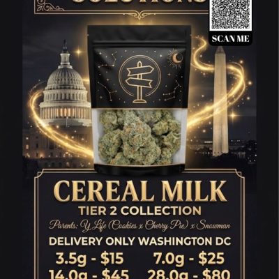 Cereal Milk strain Tier 2 Collection available for DC weed delivery