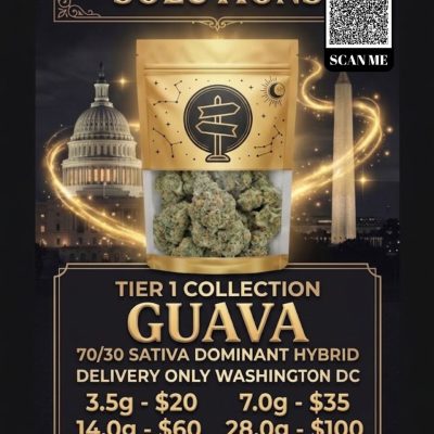Guava strain cannabis flower from the Tier 1 Collection for DC weed delivery