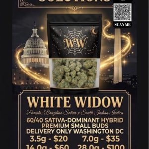 White Widow Premium Small buds packaging for local DC weed delivery
