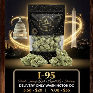 I-95 strain premium cannabis buds from Top Dawg Genetics available for DC weed delivery.