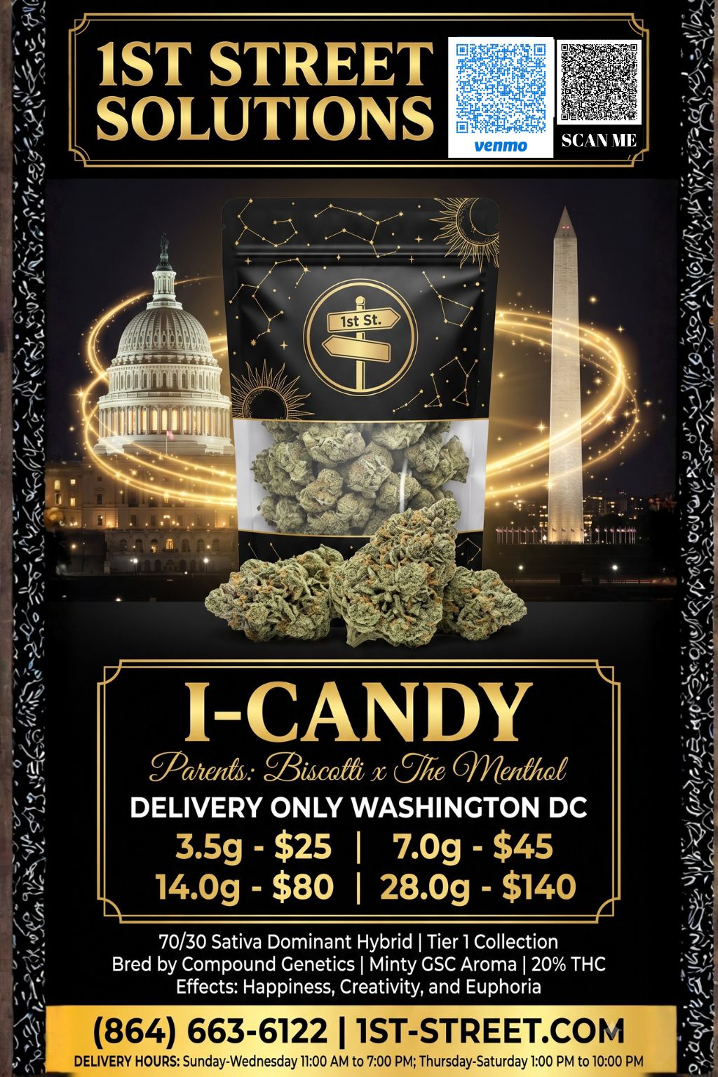 I-Candy strain DC Weed Delivery premium cannabis buds
